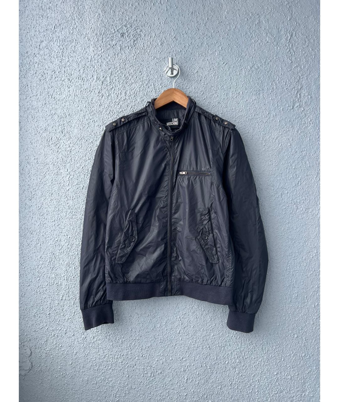 LOVE MOSCHINO Черная полиамидовая куртка, фото 10
