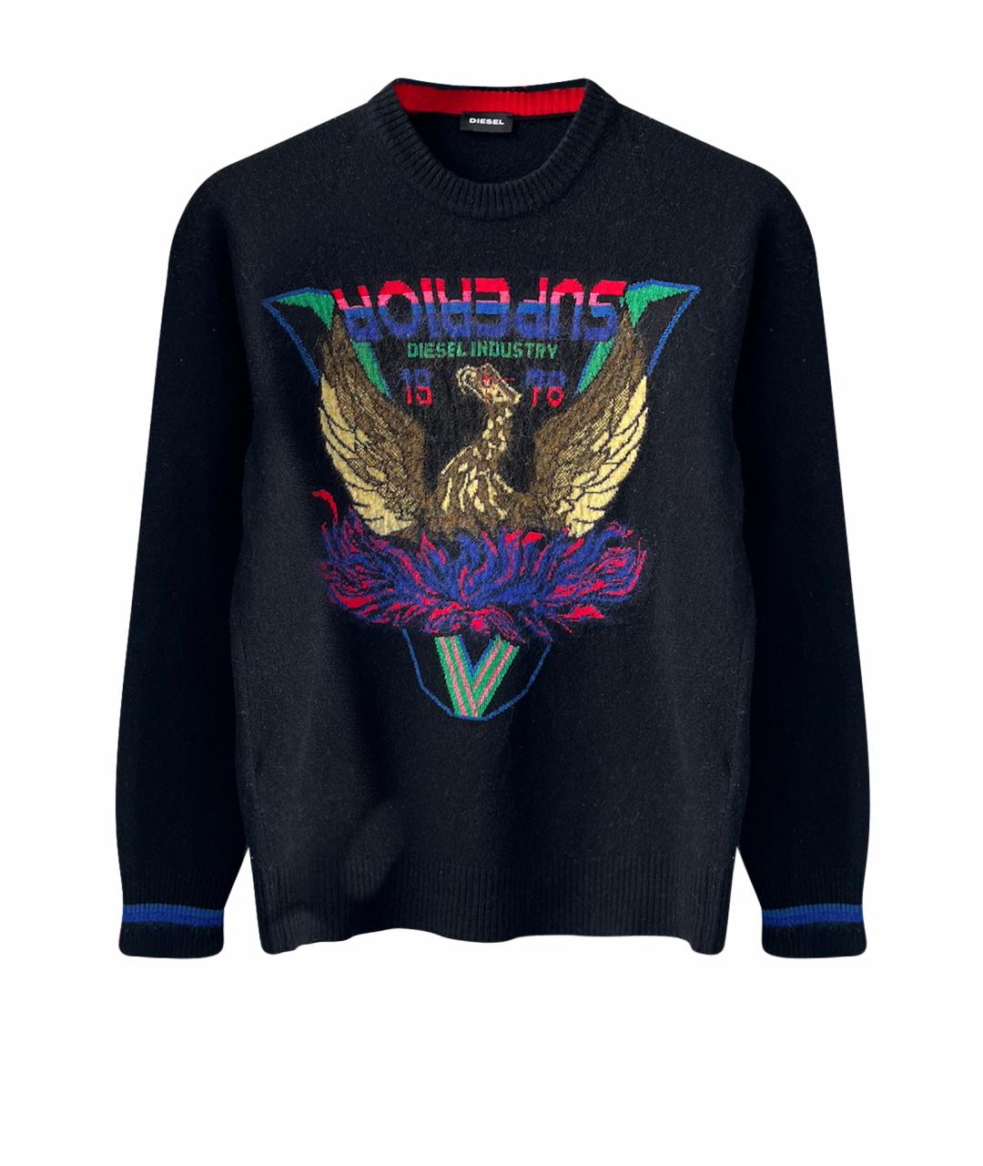 DIESEL Черный шерстяной джемпер / свитер, фото 1
