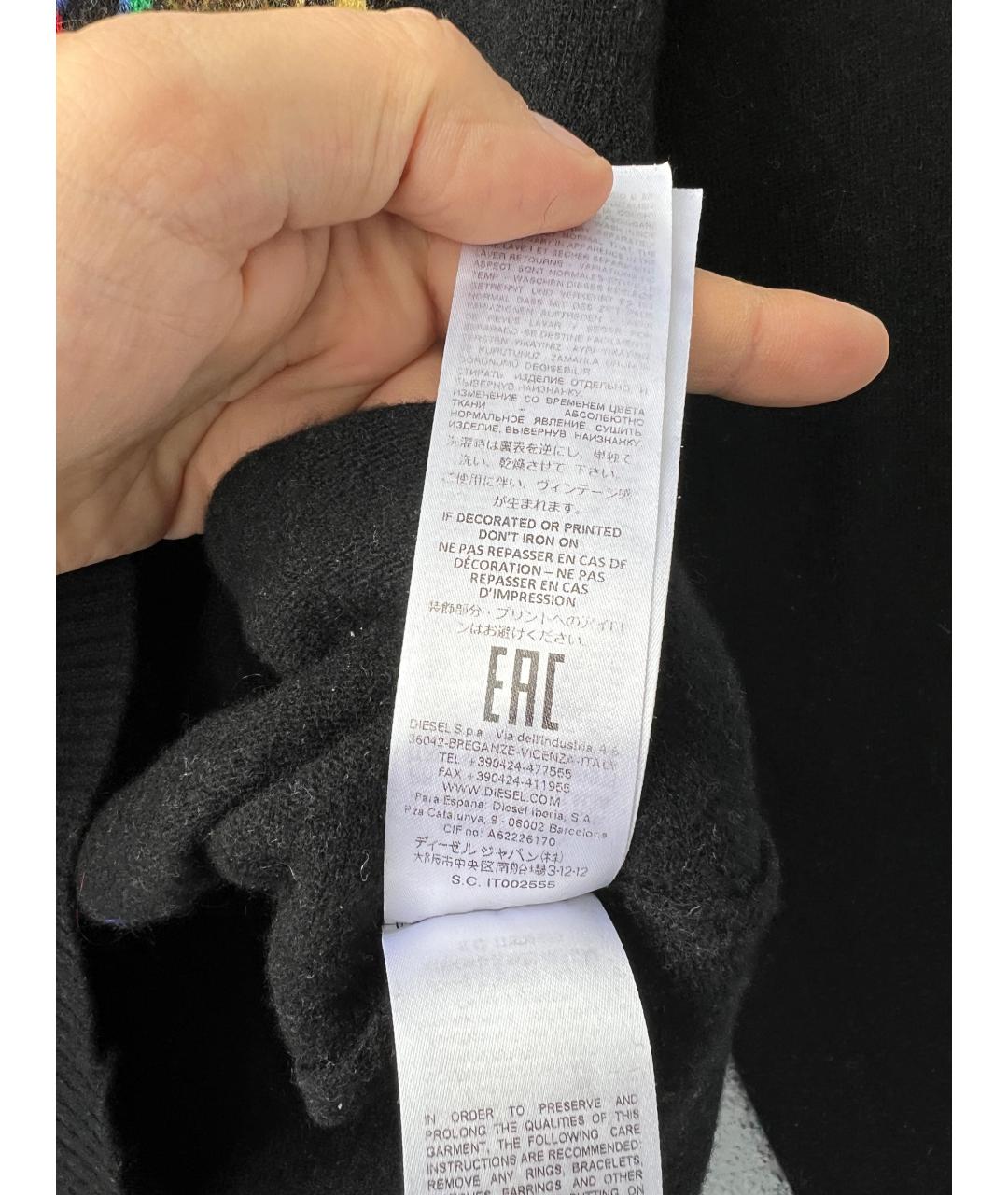 DIESEL Черный шерстяной джемпер / свитер, фото 5