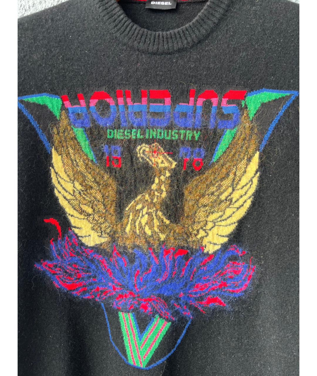 DIESEL Черный шерстяной джемпер / свитер, фото 2