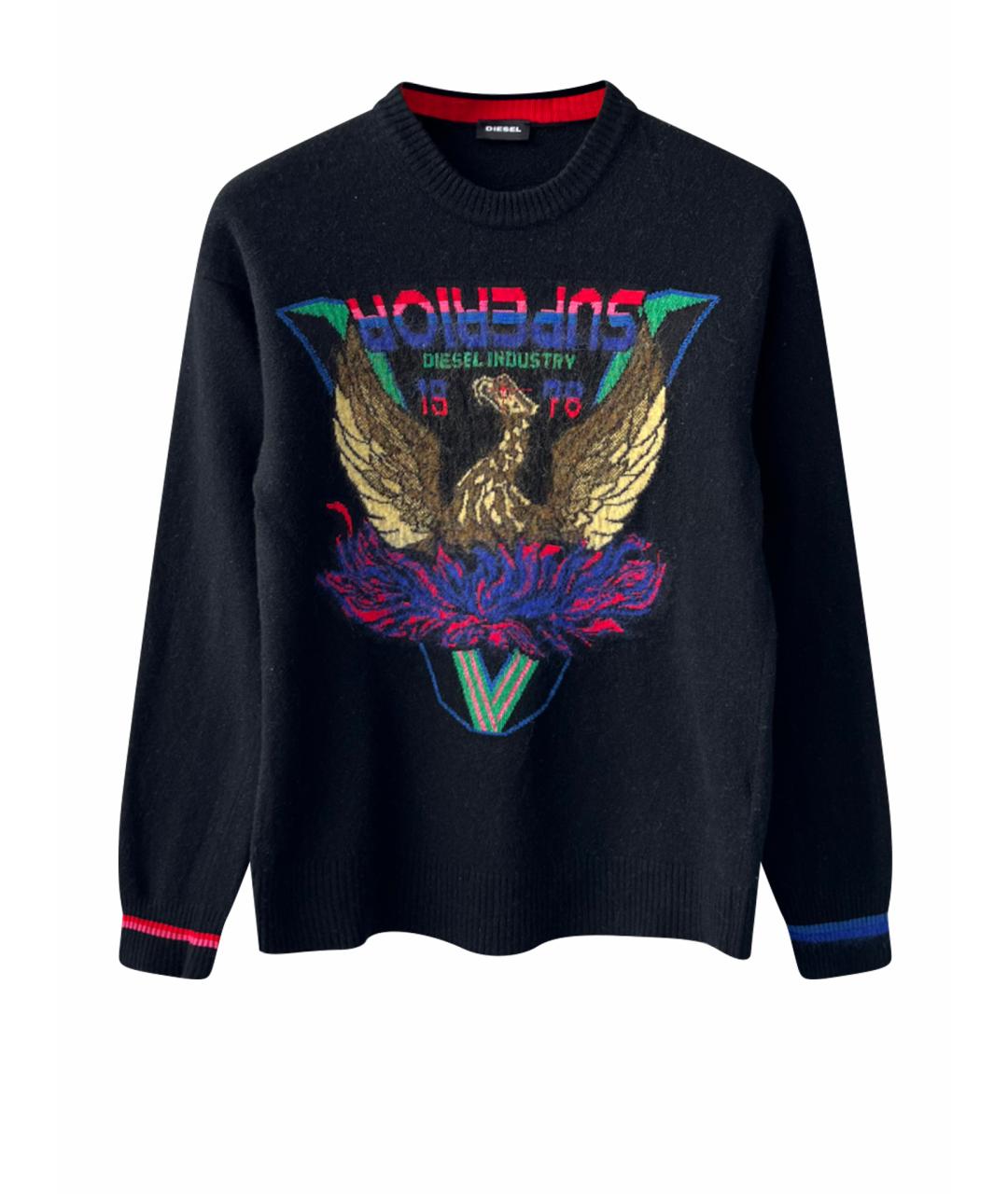 DIESEL Черный шерстяной джемпер / свитер, фото 6