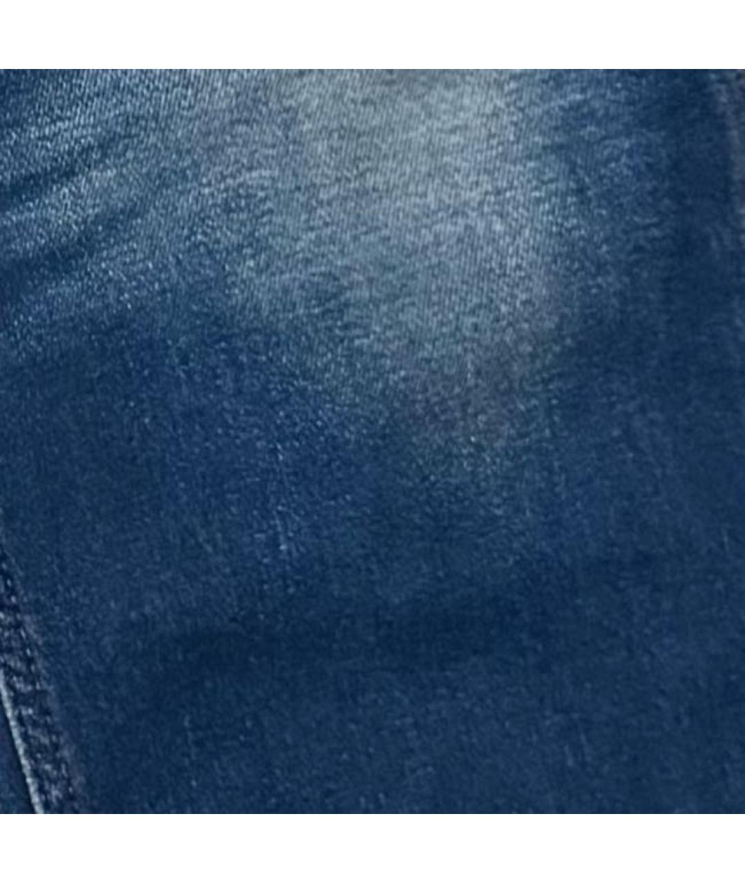 DIESEL Голубые хлопковые прямые джинсы, фото 4