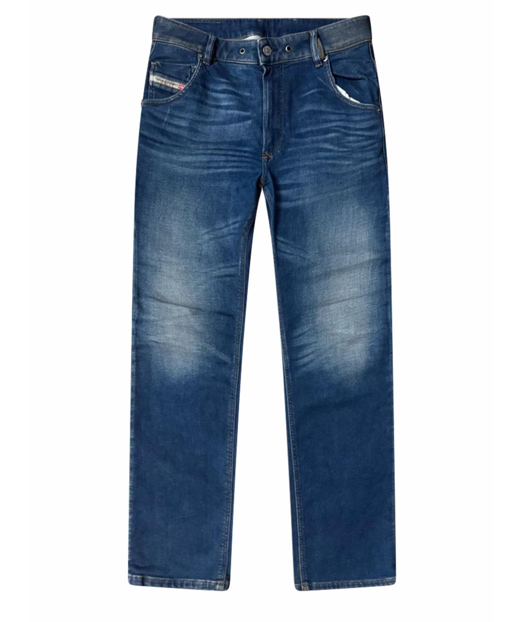 DIESEL Голубые хлопковые прямые джинсы, фото 1