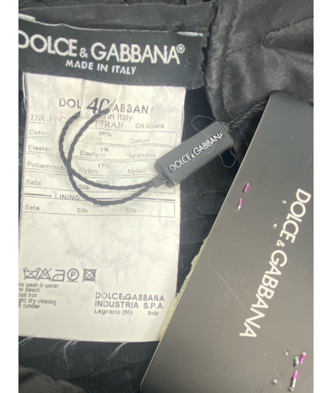 DOLCE&GABBANA Черное шелковое платье, фото 6