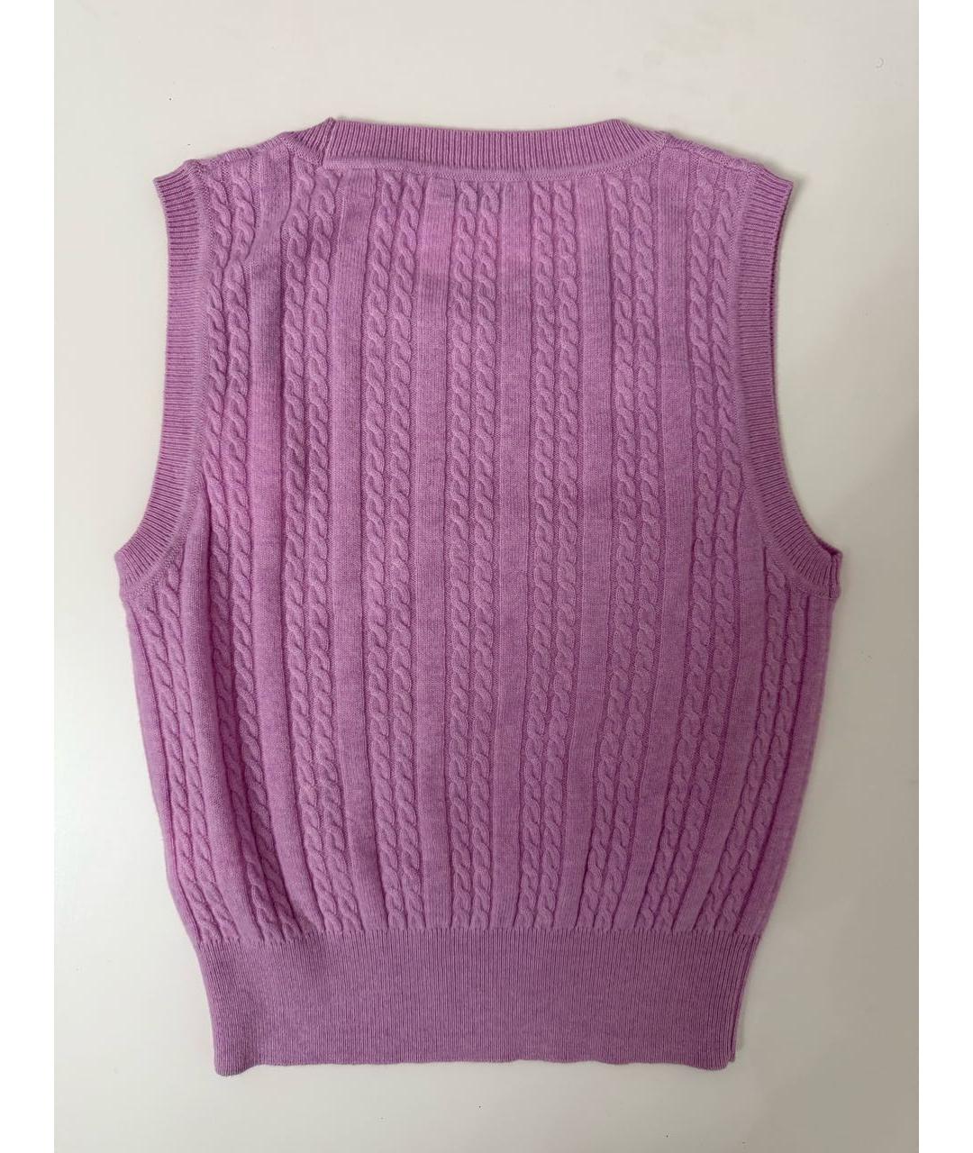 SANDRO Фиолетовый шерстяной джемпер / свитер, фото 6