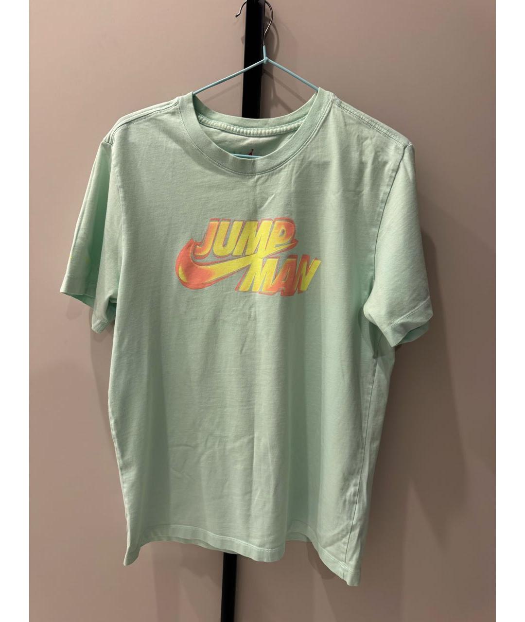 NIKE Бирюзовая хлопковая майка, фото 5