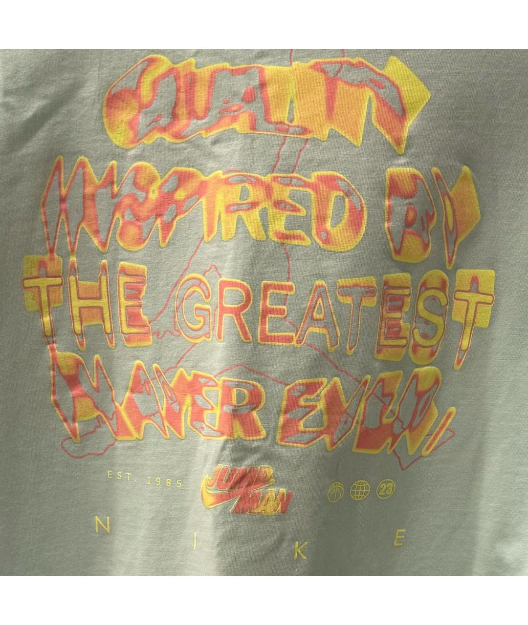 NIKE Бирюзовая хлопковая майка, фото 3