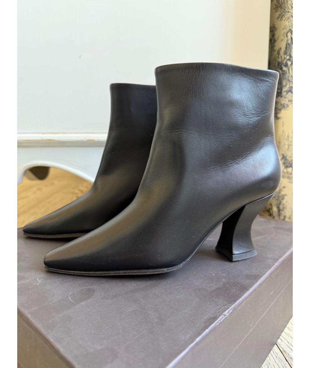 BOTTEGA VENETA Черные кожаные ботильоны, фото 9