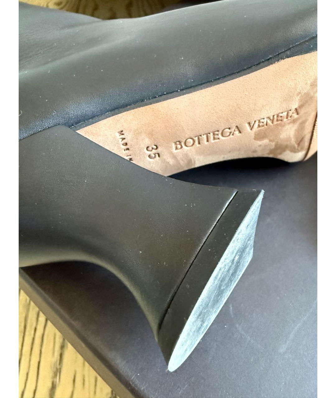BOTTEGA VENETA Черные кожаные ботильоны, фото 3