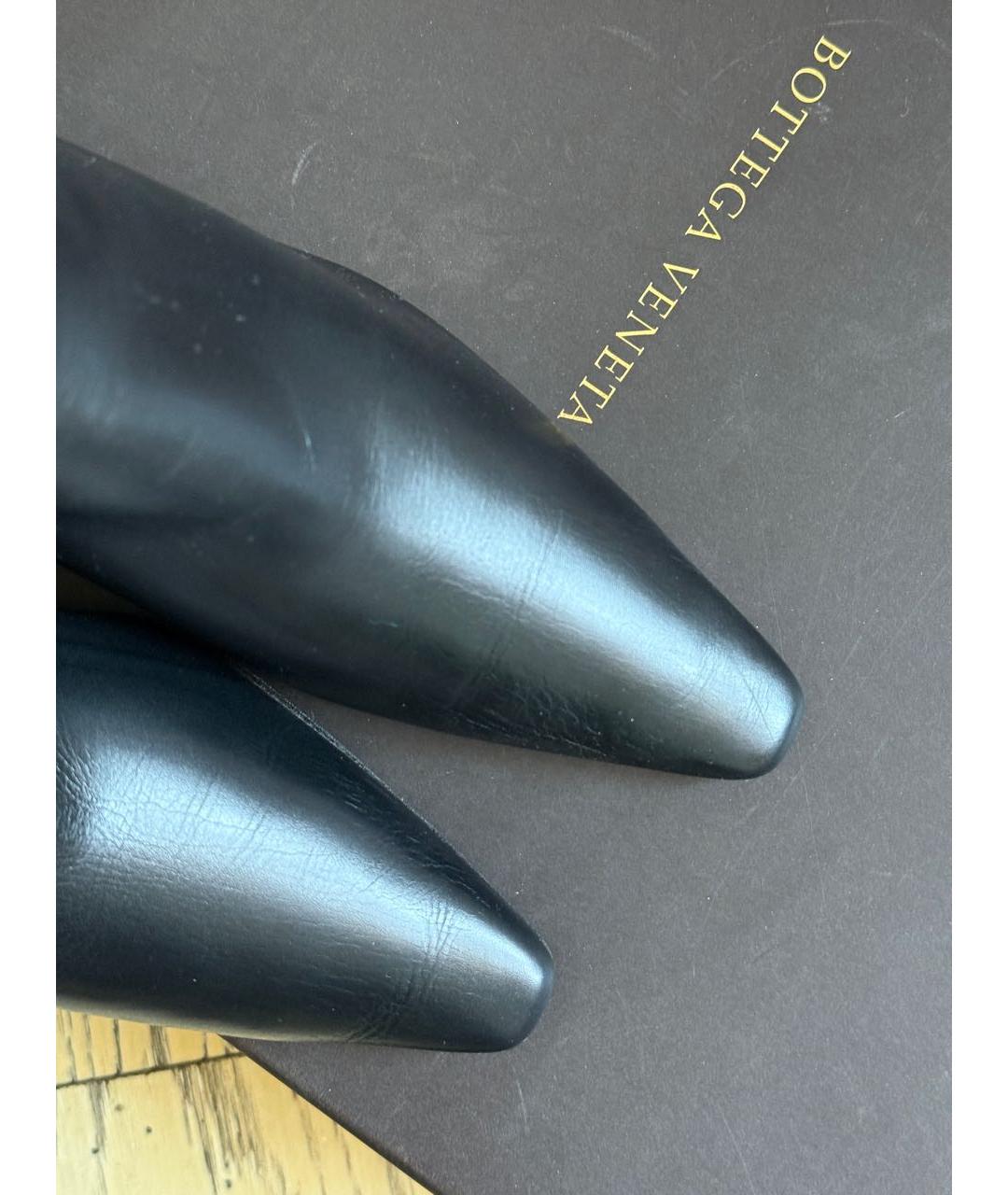 BOTTEGA VENETA Черные кожаные ботильоны, фото 2