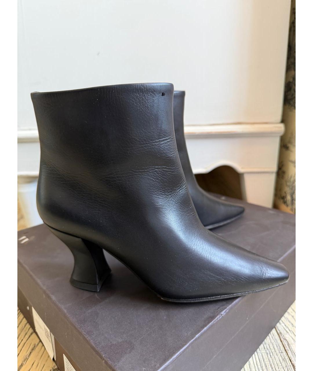 BOTTEGA VENETA Черные кожаные ботильоны, фото 8