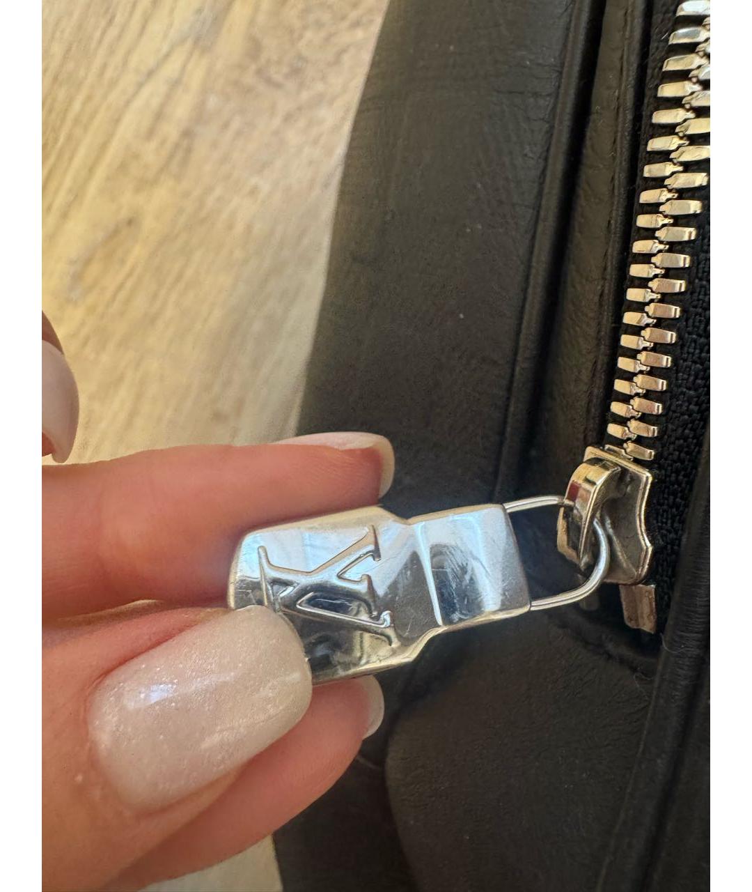 LOUIS VUITTON Черный кожаный рюкзак, фото 3