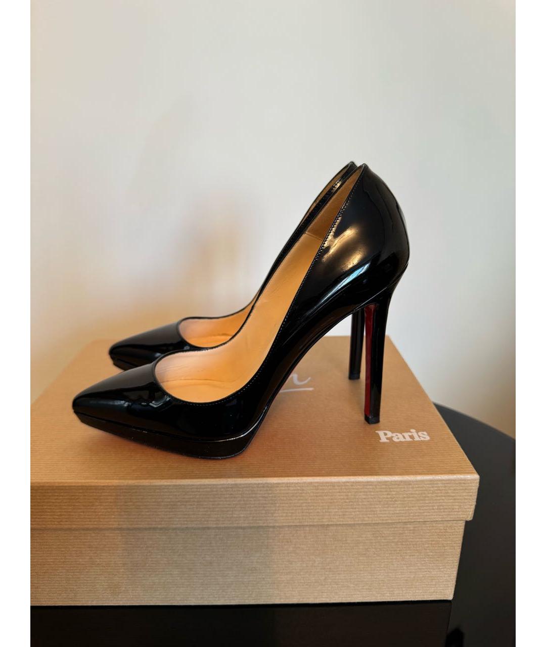CHRISTIAN LOUBOUTIN Черные туфли из лакированной кожи, фото 7