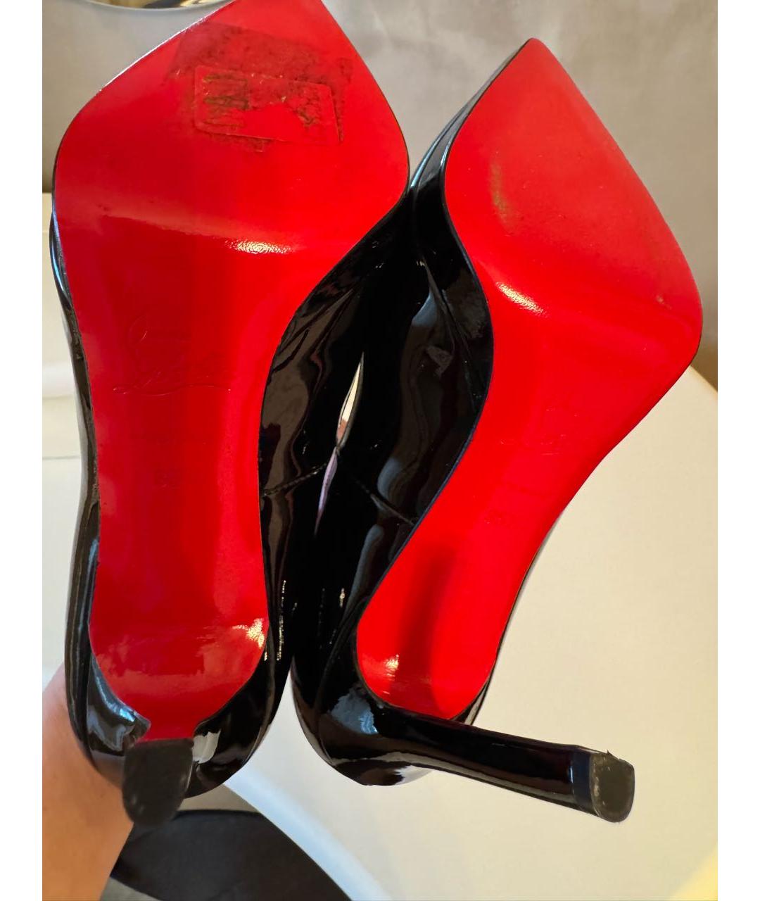 CHRISTIAN LOUBOUTIN Черные туфли из лакированной кожи, фото 6