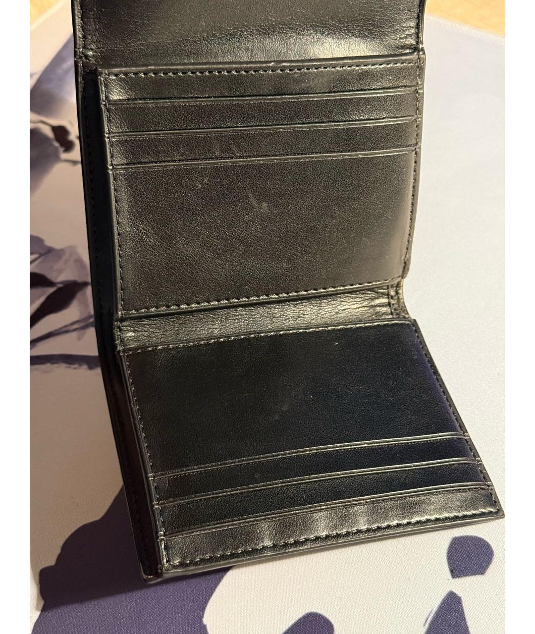 COACH Черный кожаный кошелек, фото 3