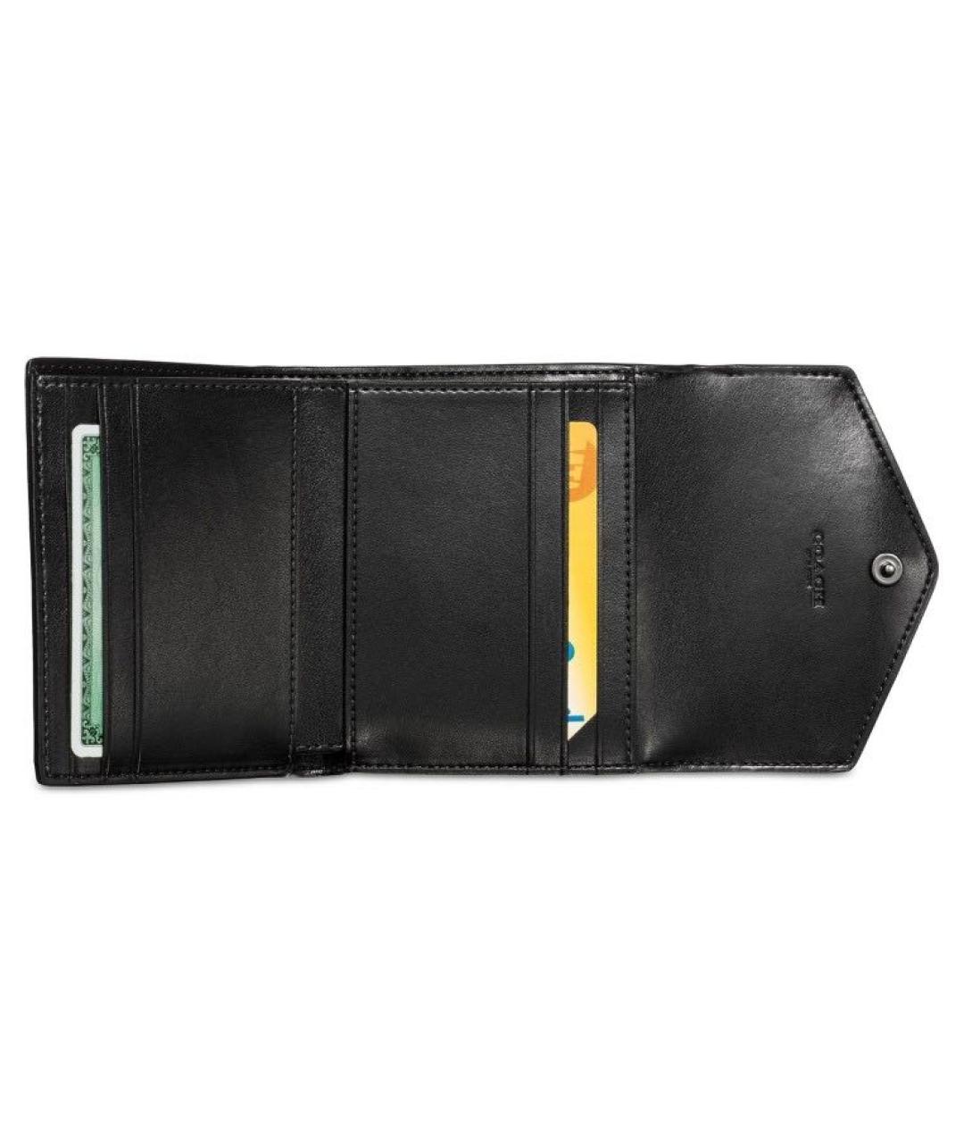 COACH Черный кожаный кошелек, фото 2