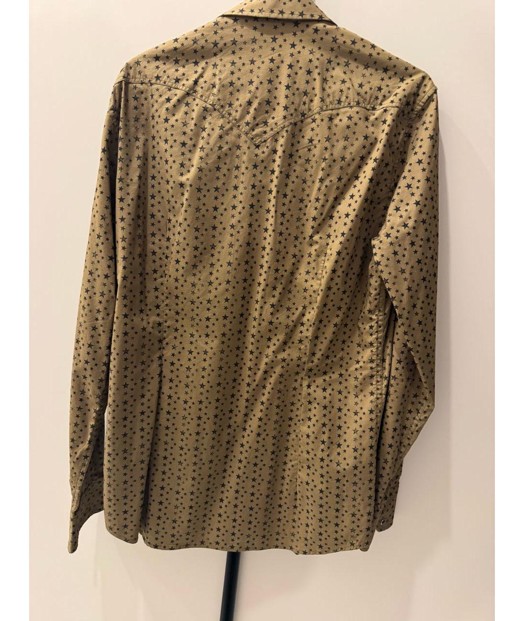 DIESEL Горчичная хлопковая кэжуал рубашка, фото 2