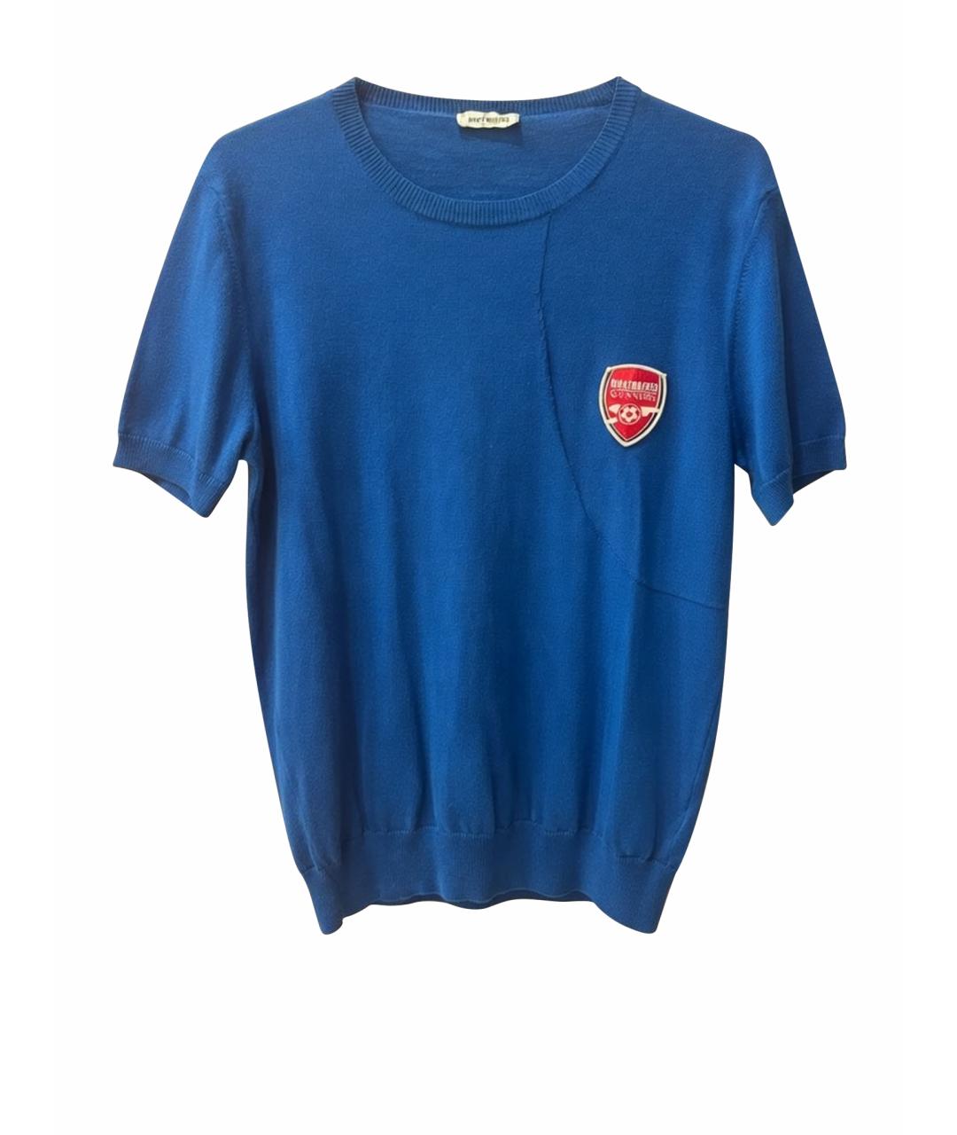 BIKKEMBERGS Темно-синяя хлопковая водолазка, фото 1