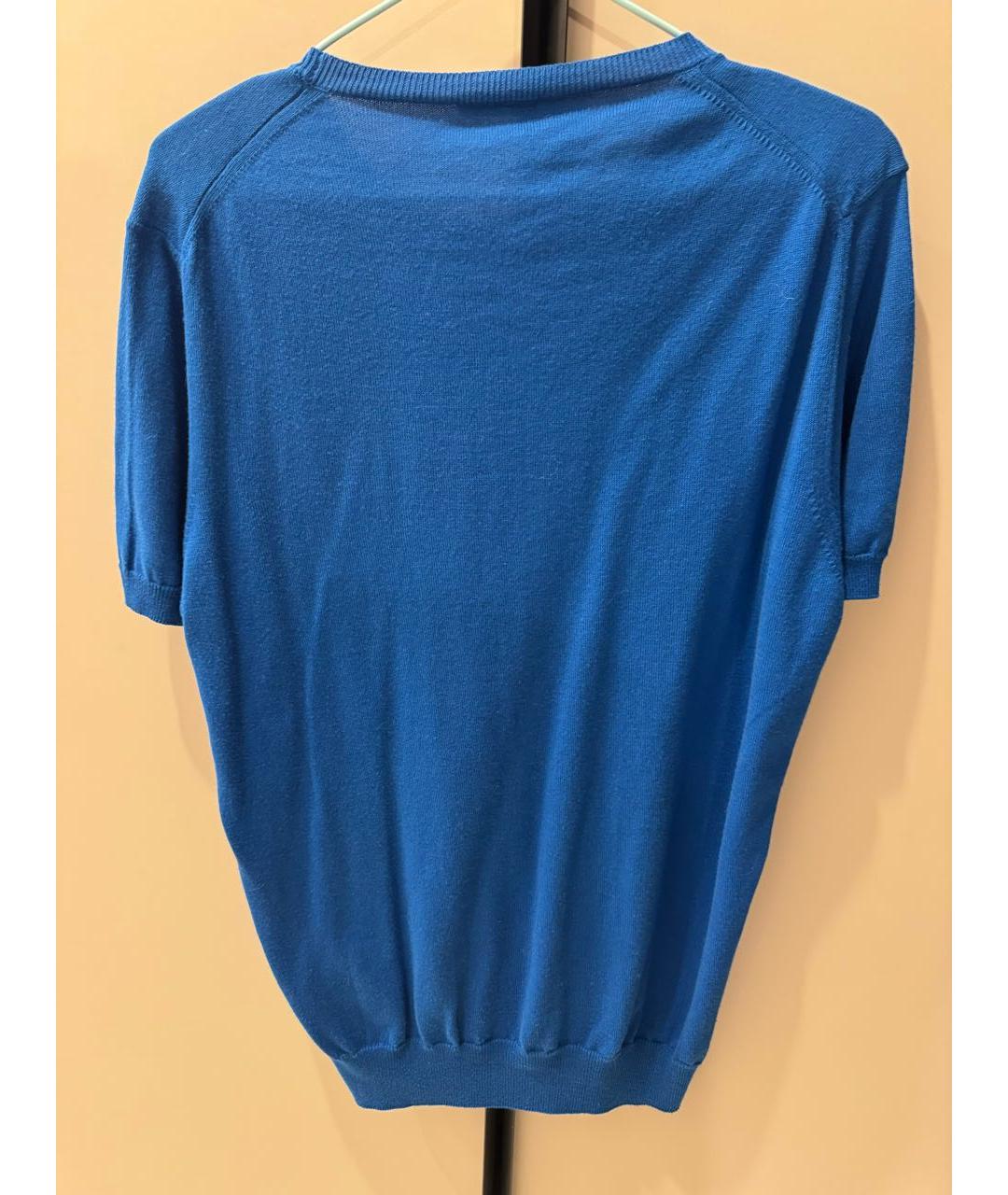 BIKKEMBERGS Темно-синяя хлопковая водолазка, фото 2