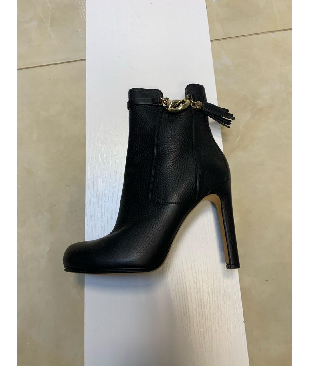GUCCI Черные кожаные ботильоны, фото 5