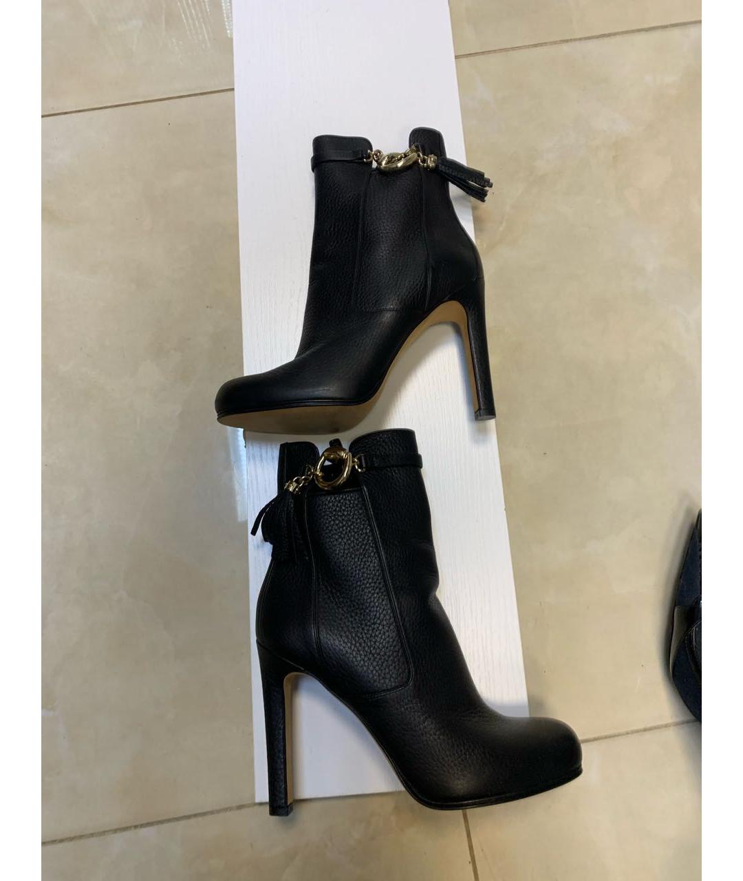 GUCCI Черные кожаные ботильоны, фото 2