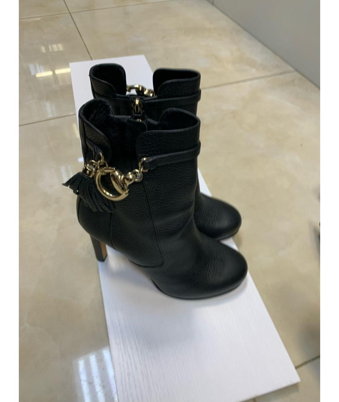 GUCCI Черные кожаные ботильоны, фото 3