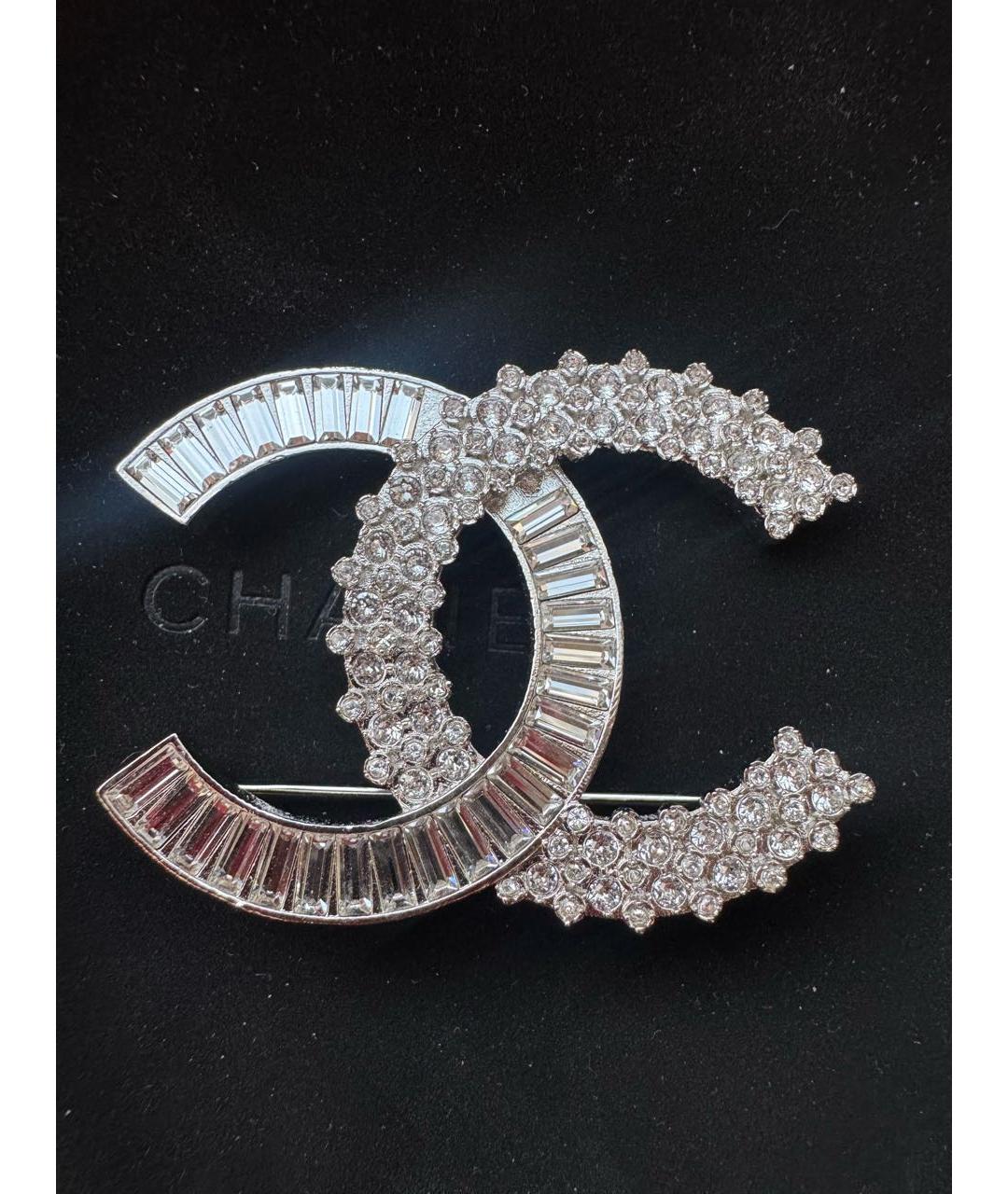 CHANEL Серебряная металлическая булавка / брошь, фото 5