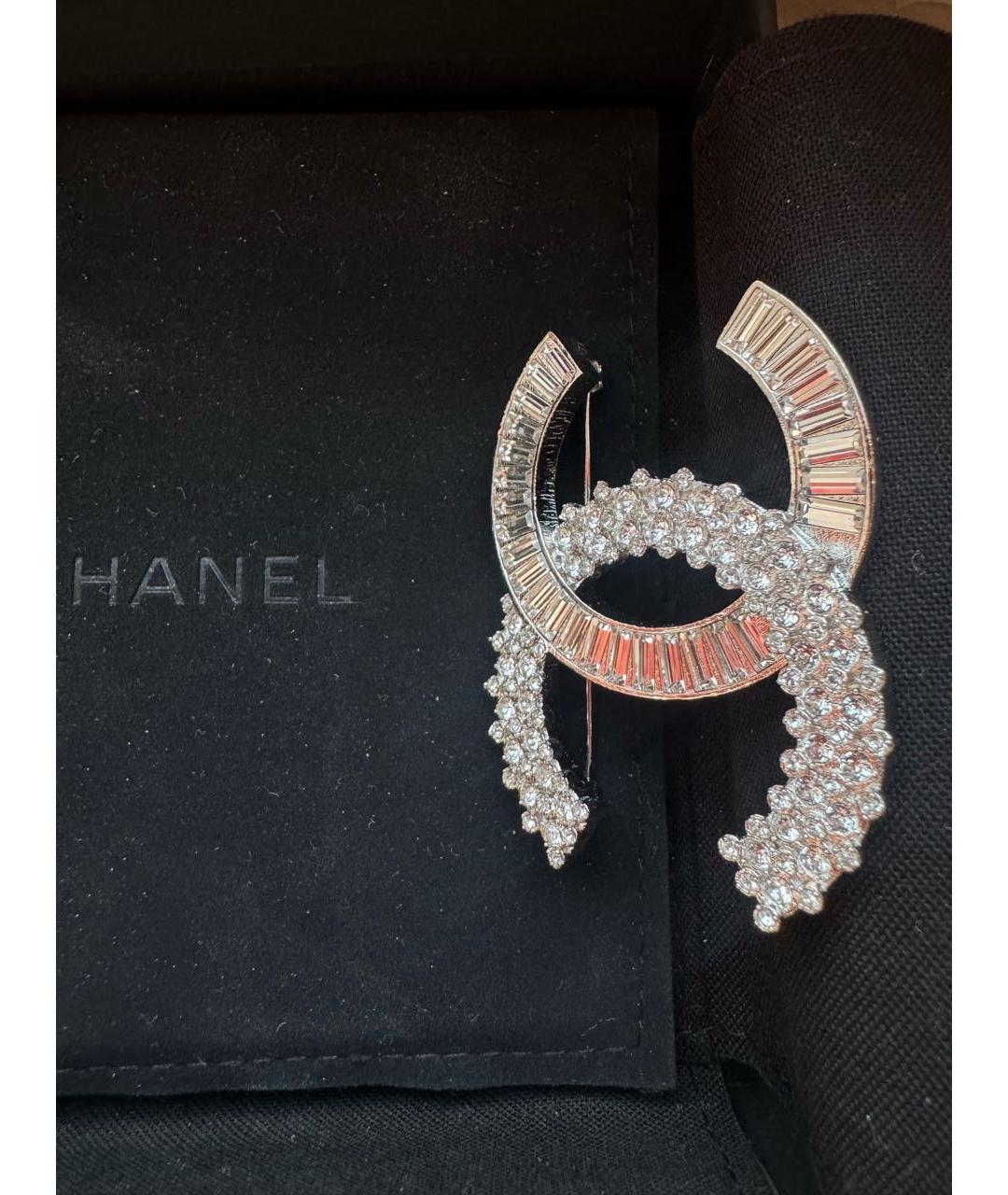 CHANEL Серебряная металлическая булавка / брошь, фото 3