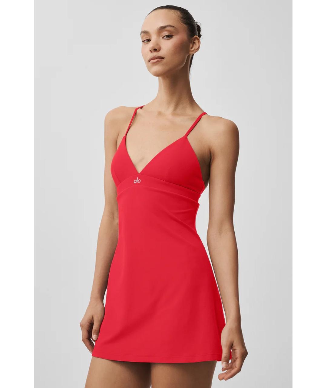 ALO YOGA Красное платье, фото 3
