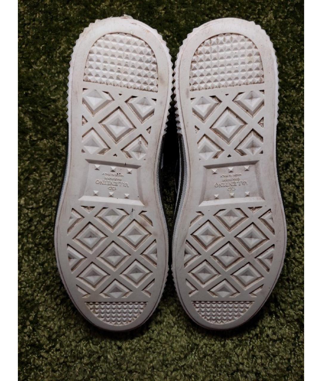 VALENTINO Хаки текстильные низкие кроссовки / кеды, фото 7