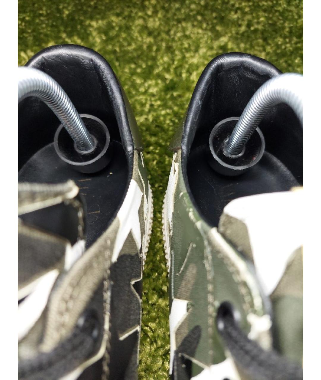 VALENTINO Хаки текстильные низкие кроссовки / кеды, фото 3