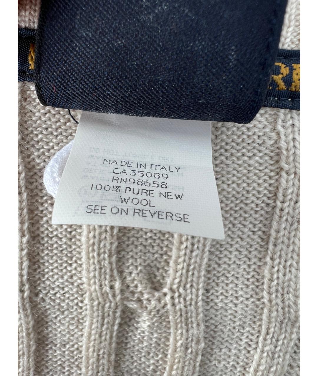 PAUL & SHARK Бежевый шерстяной джемпер / свитер, фото 4