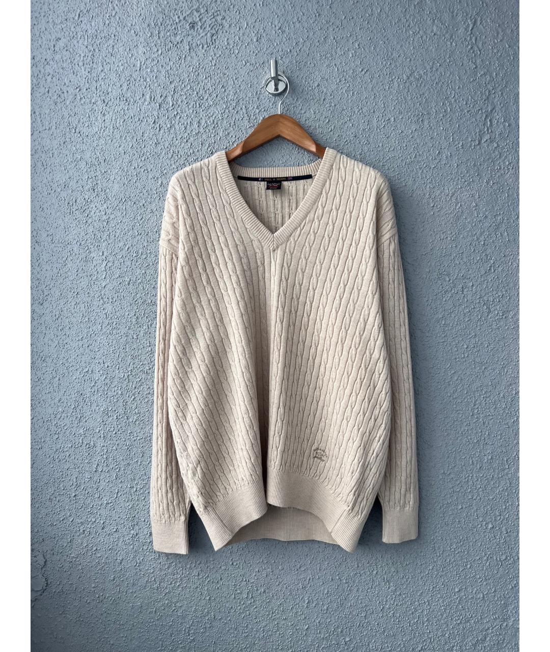 PAUL & SHARK Бежевый шерстяной джемпер / свитер, фото 7