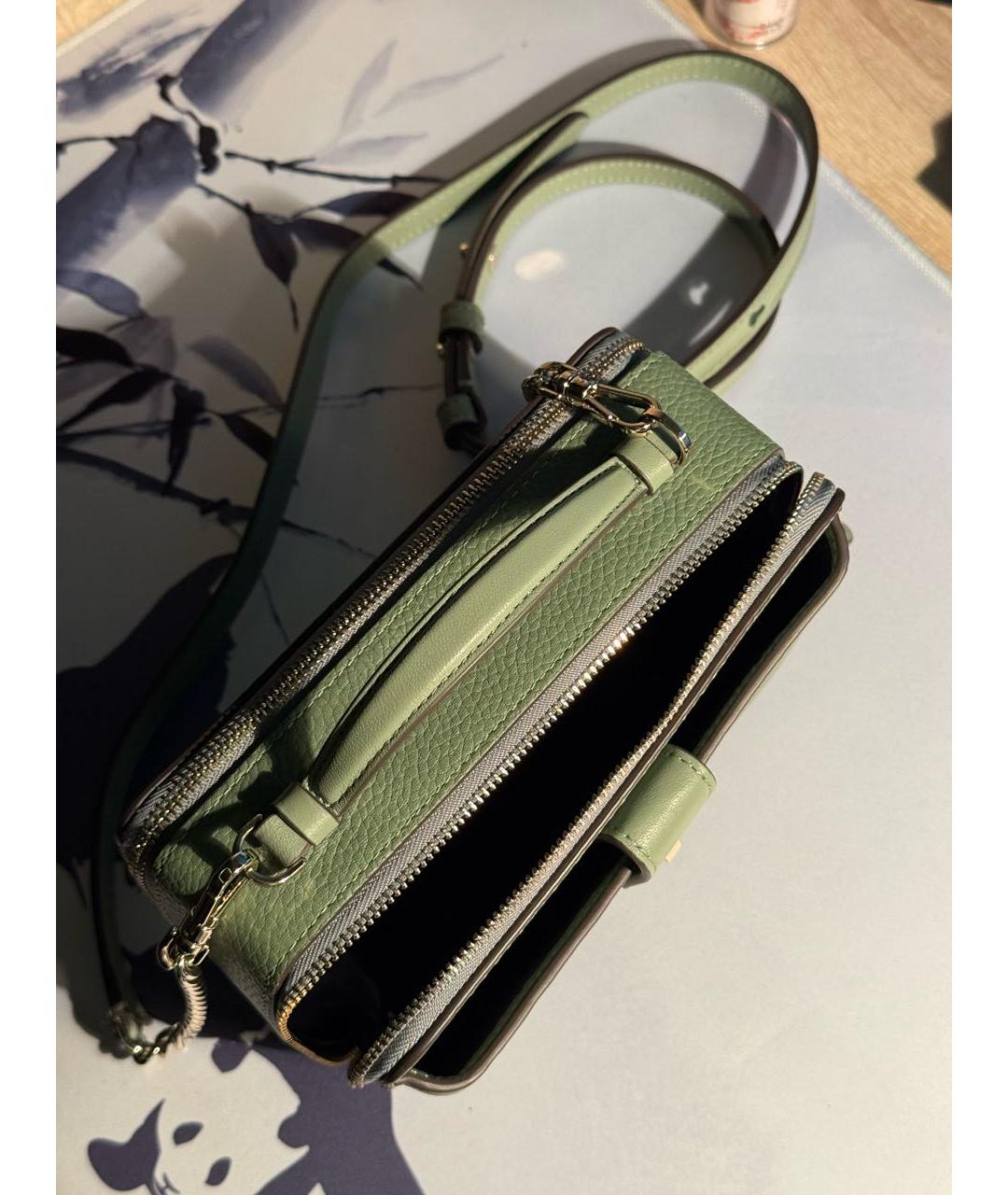 KATE SPADE Зеленая кожаная сумка с короткими ручками, фото 3