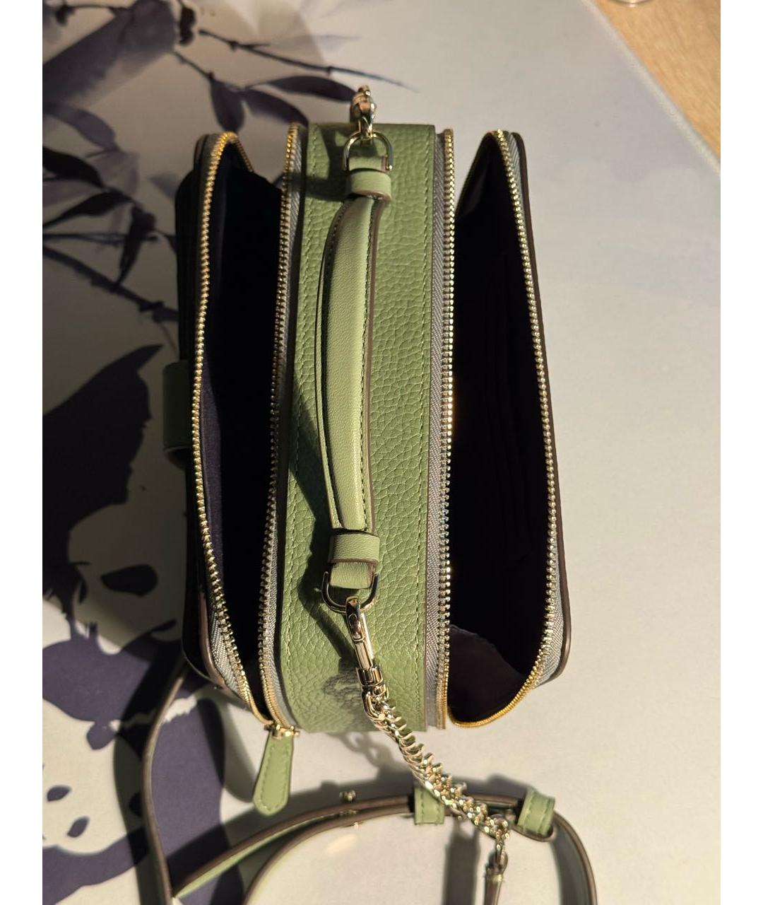 KATE SPADE Зеленая кожаная сумка с короткими ручками, фото 4