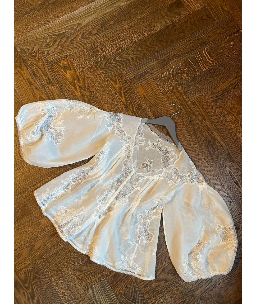 ERMANNO SCERVINO Белая хлопковая блузы, фото 8