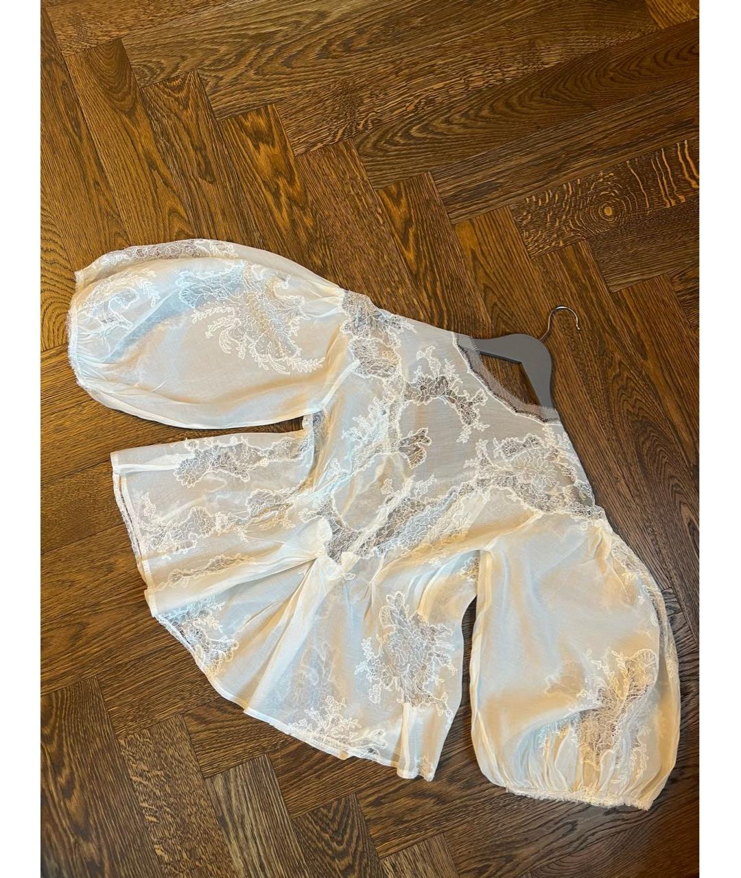 ERMANNO SCERVINO Белая хлопковая блузы, фото 2