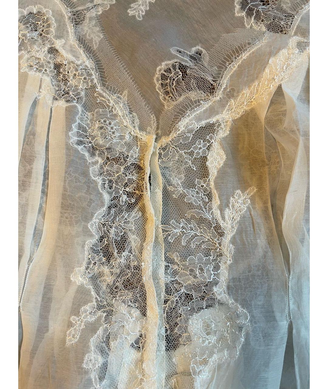 ERMANNO SCERVINO Белая хлопковая блузы, фото 7