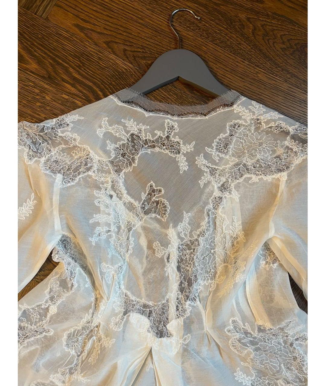 ERMANNO SCERVINO Белая хлопковая блузы, фото 4