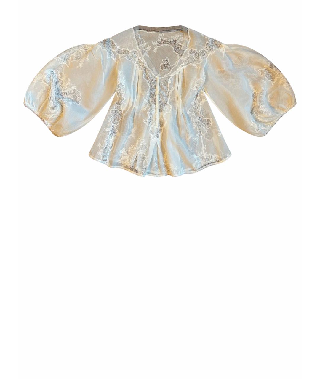 ERMANNO SCERVINO Белая хлопковая блузы, фото 1