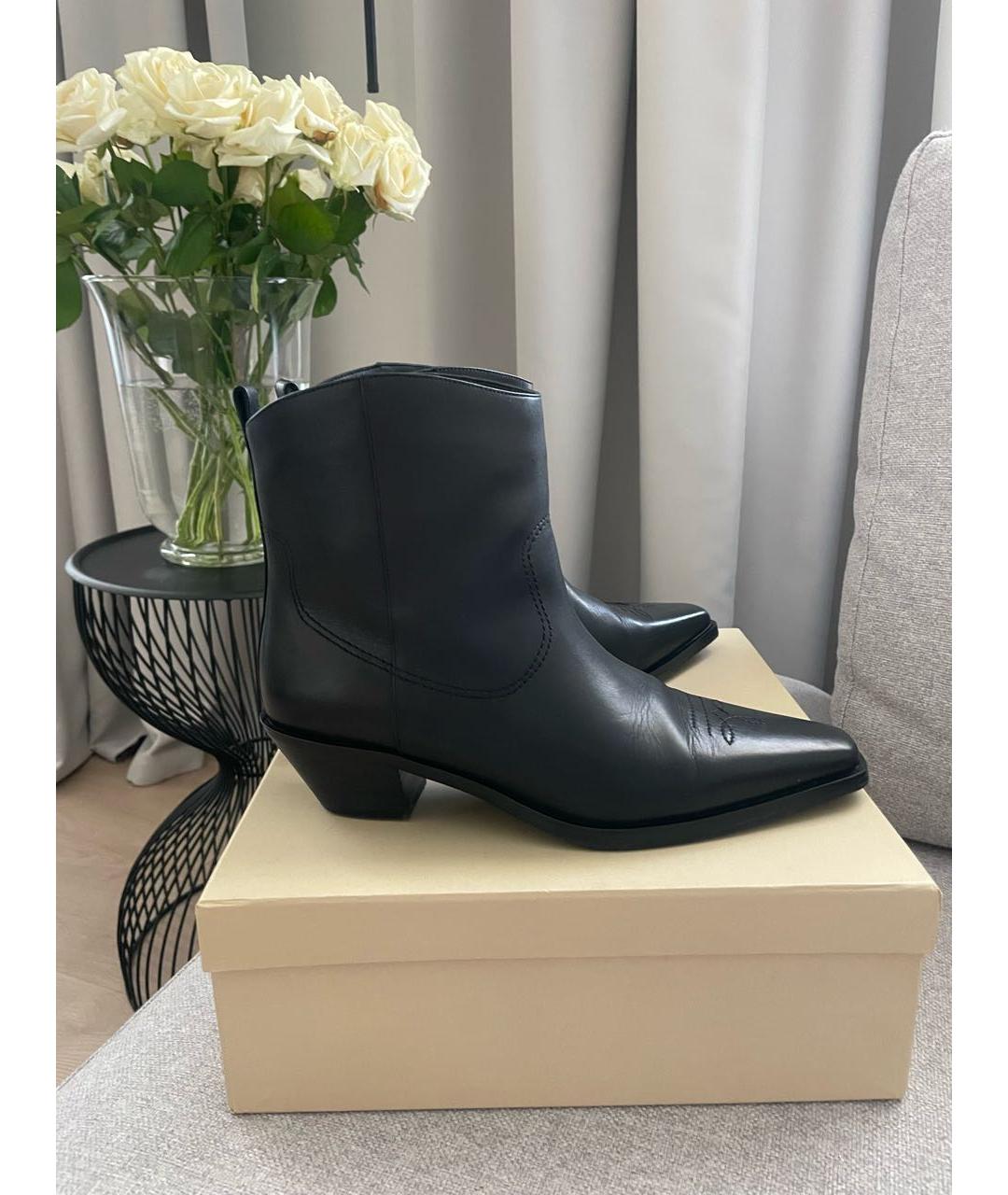 12 STOREEZ Черные кожаные сапоги, фото 3
