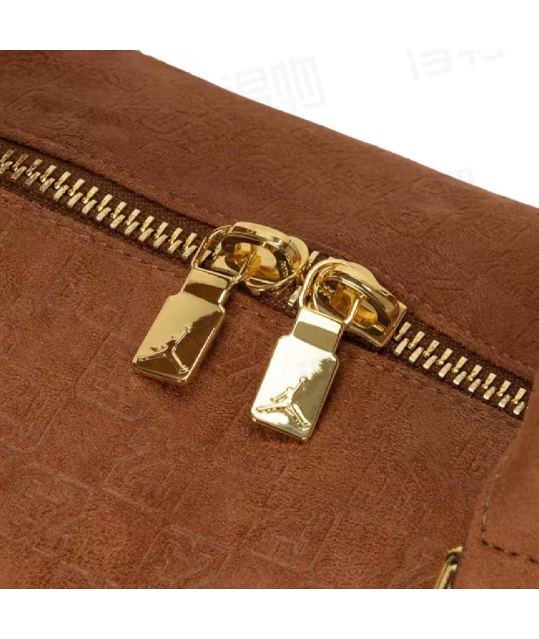 JORDAN Коричневая дорожная/спортивная сумка из искусственной кожи, фото 6