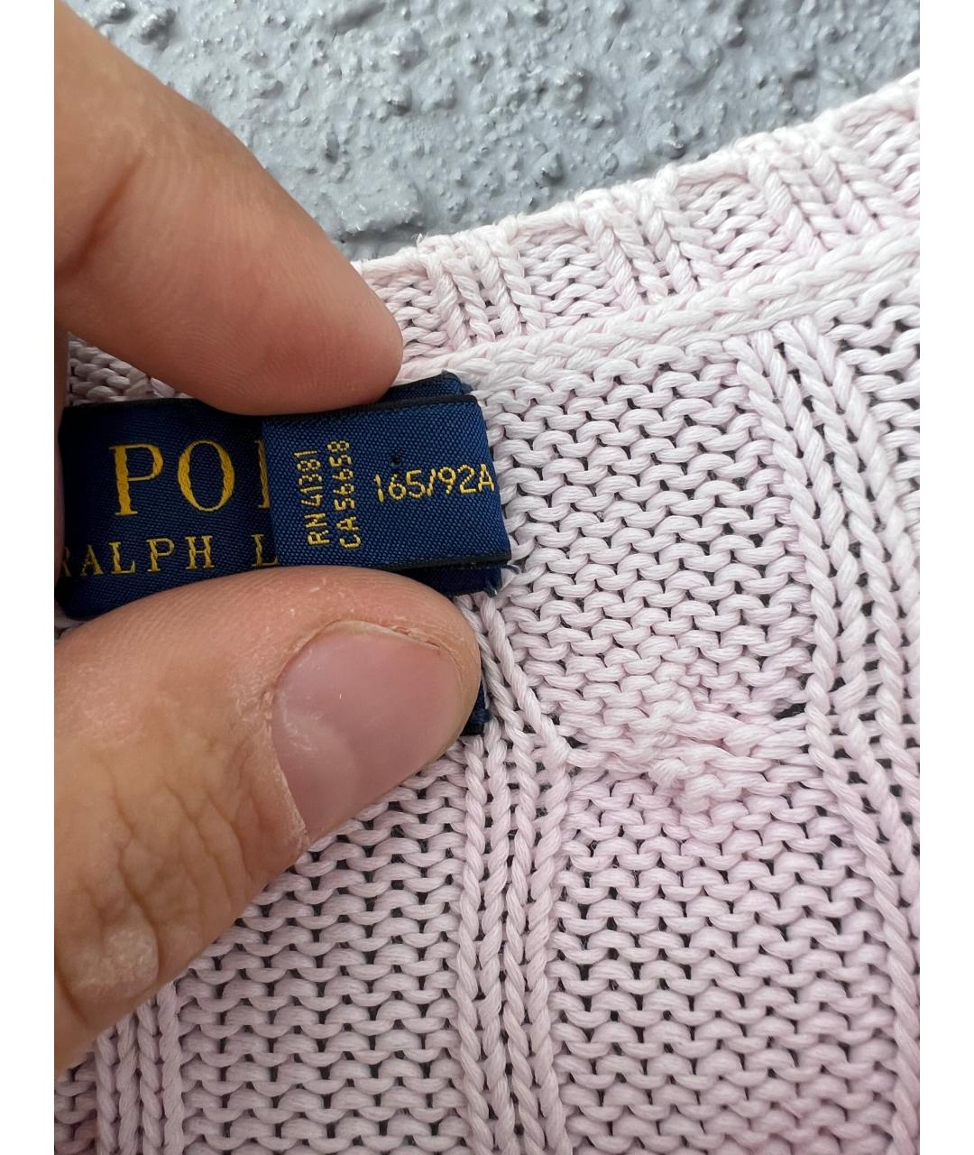 RALPH LAUREN Розовый хлопковый джемпер / свитер, фото 4