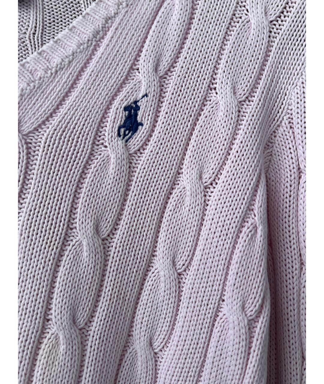 RALPH LAUREN Розовый хлопковый джемпер / свитер, фото 2