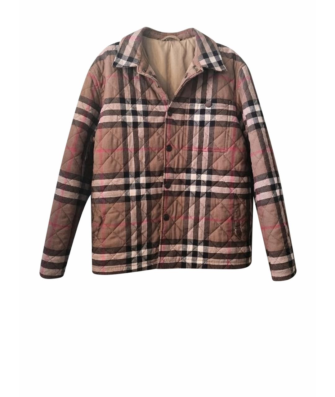 BURBERRY Бежевая хлопко-эластановая куртка, фото 1