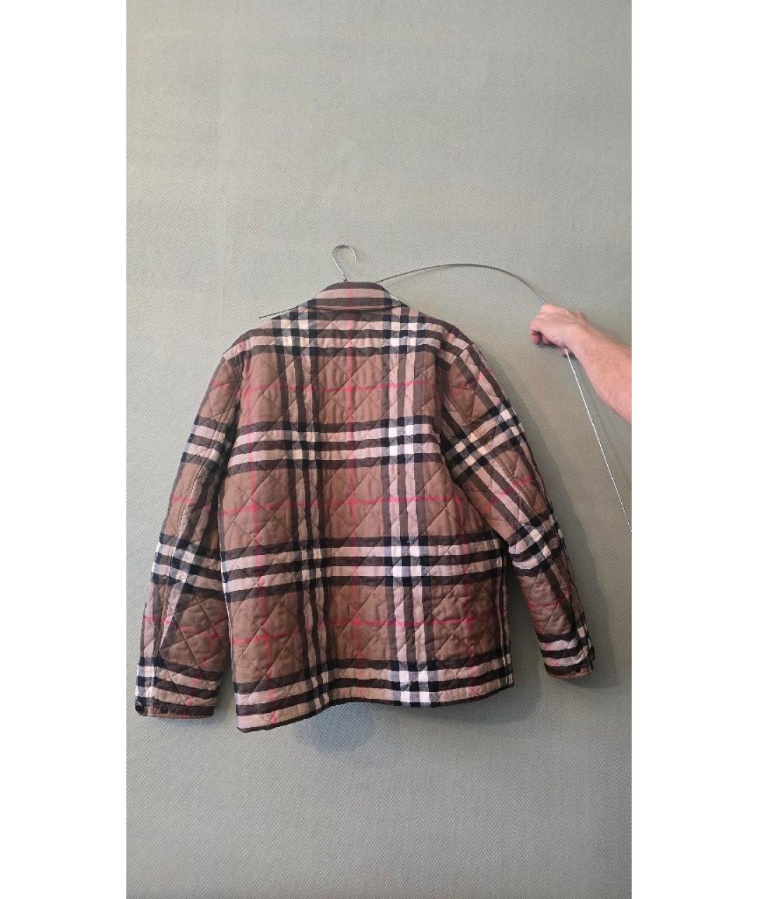 BURBERRY Бежевая хлопко-эластановая куртка, фото 2