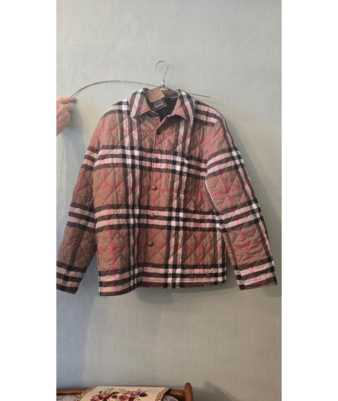 BURBERRY Бежевая хлопко-эластановая куртка, фото 5