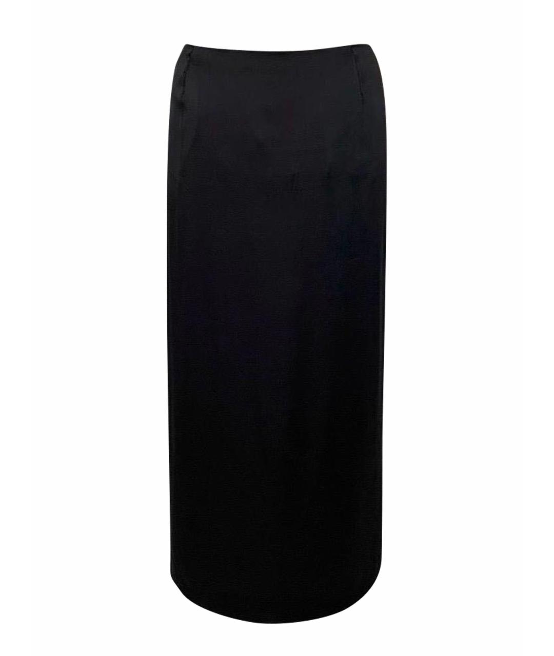 DOLCE&GABBANA Черная шелковая юбка миди, фото 1