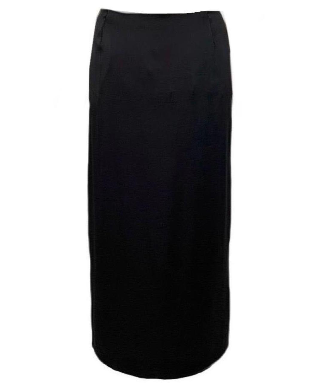 DOLCE&GABBANA Черная шелковая юбка миди, фото 9