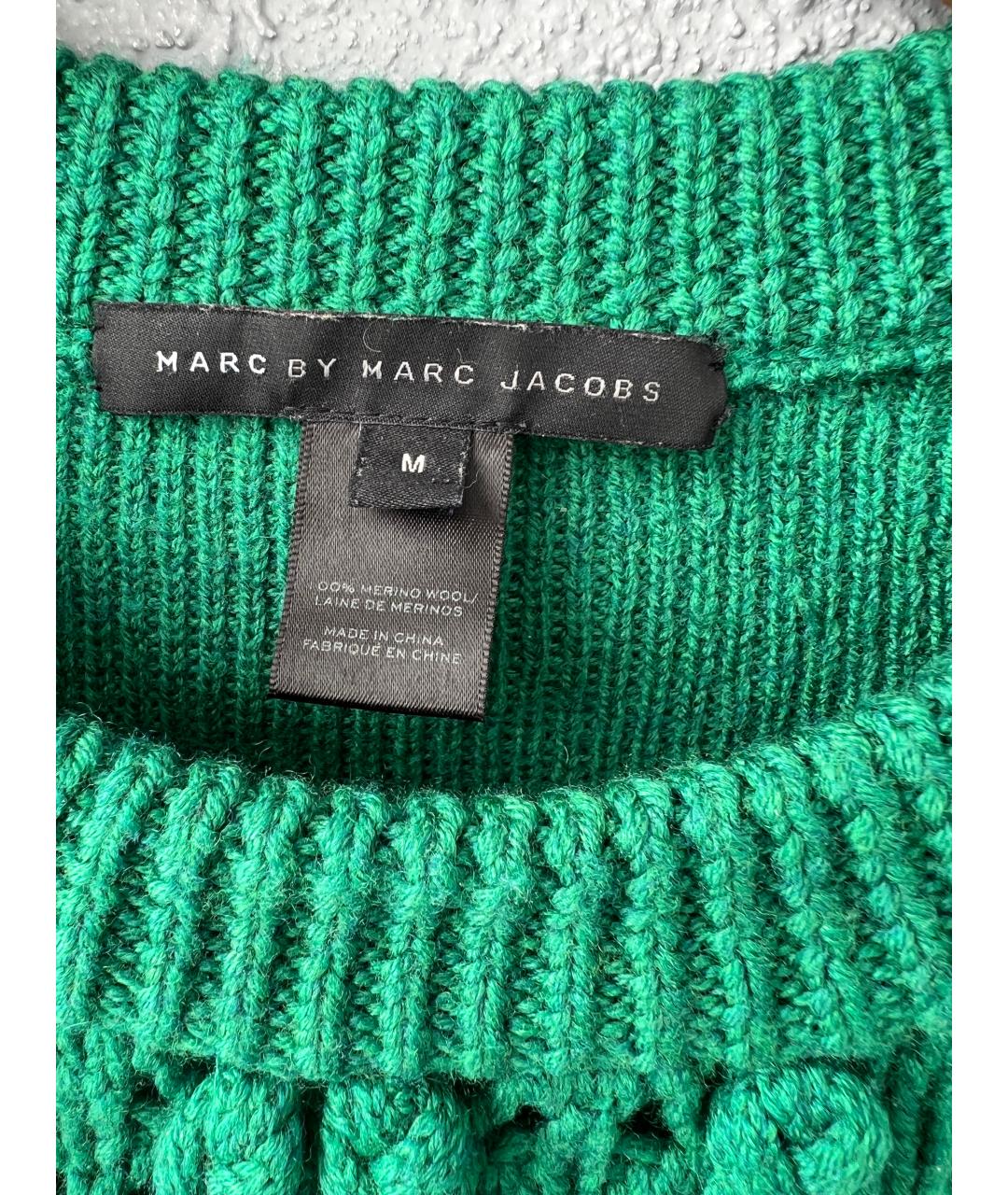 MARC BY MARC JACOBS Зеленый шерстяной джемпер / свитер, фото 3